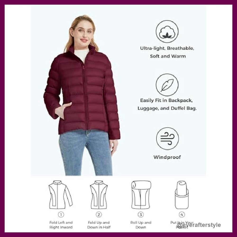Packable Puffer Jacket Windproof Lightweight Wint… - image 5